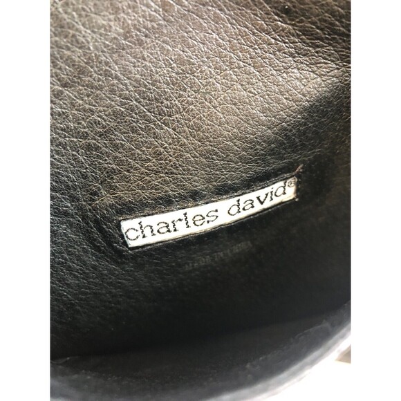 Charles David Women's US 8B Black Leather Back Zipper Square Toe Riding Boot - Picture 10 of 11